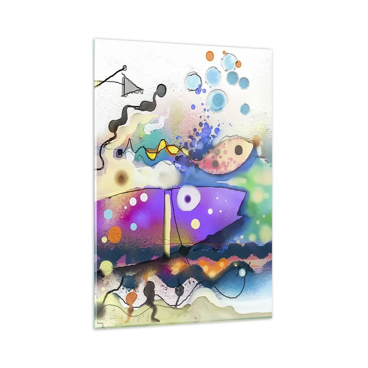 Billede på glas - Ingen ord! - 80x120 cm