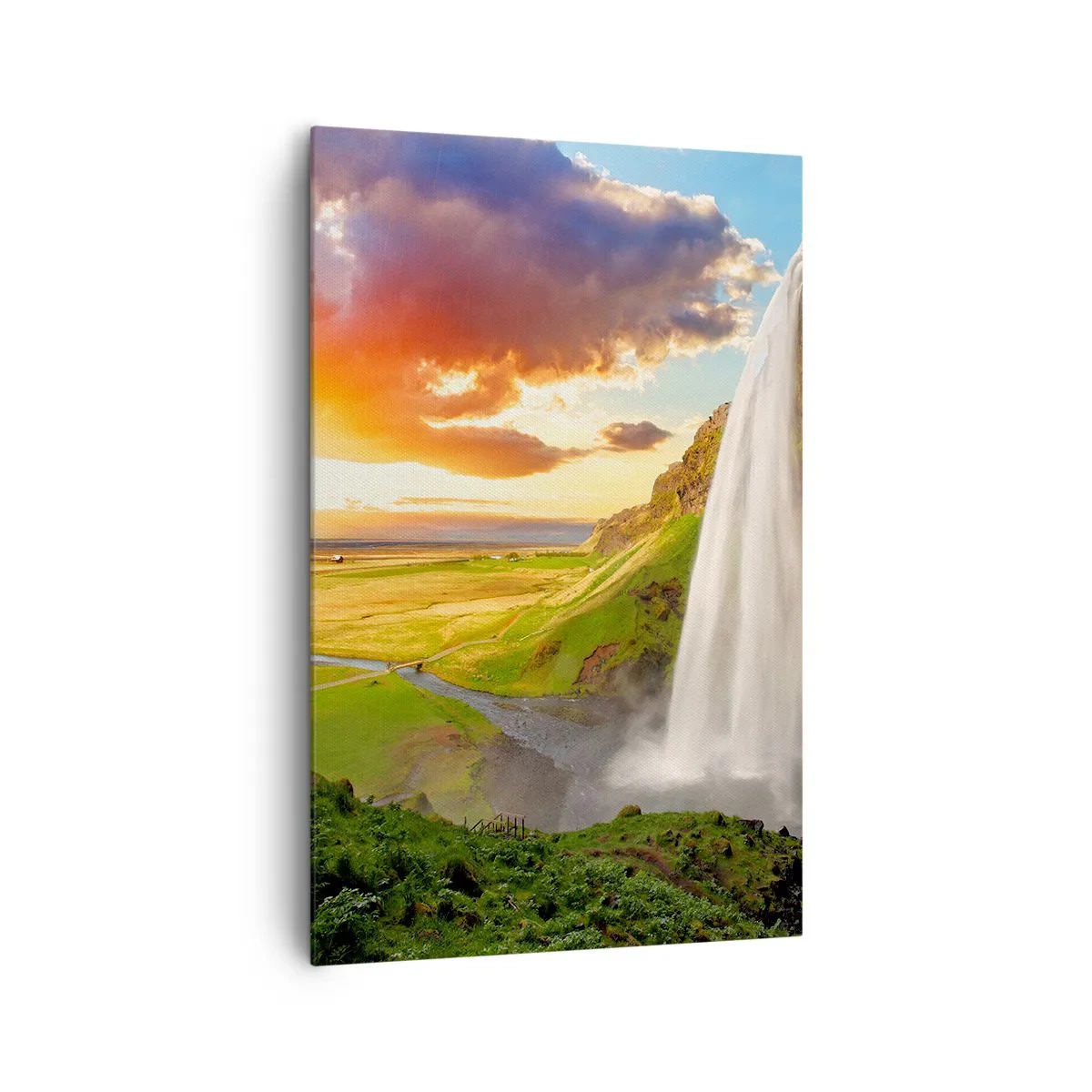 Lærredstryk - Billede på lærred - Den islandske sommers fylde - 80x120 cm