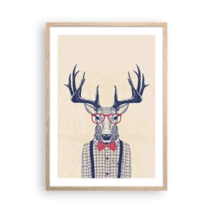 Plakat i ramme af lyst egetræ - Et underholdende ekstravaganza - 50x70 cm