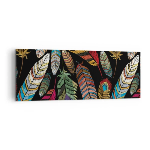 Lærredstryk - Billede på lærred - Fuglekarneval - 140x50 cm