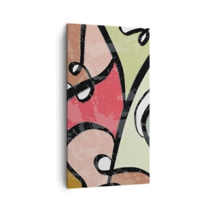 Lærredstryk - Billede på lærred - Pirouetter blandt farver - 45x80 cm