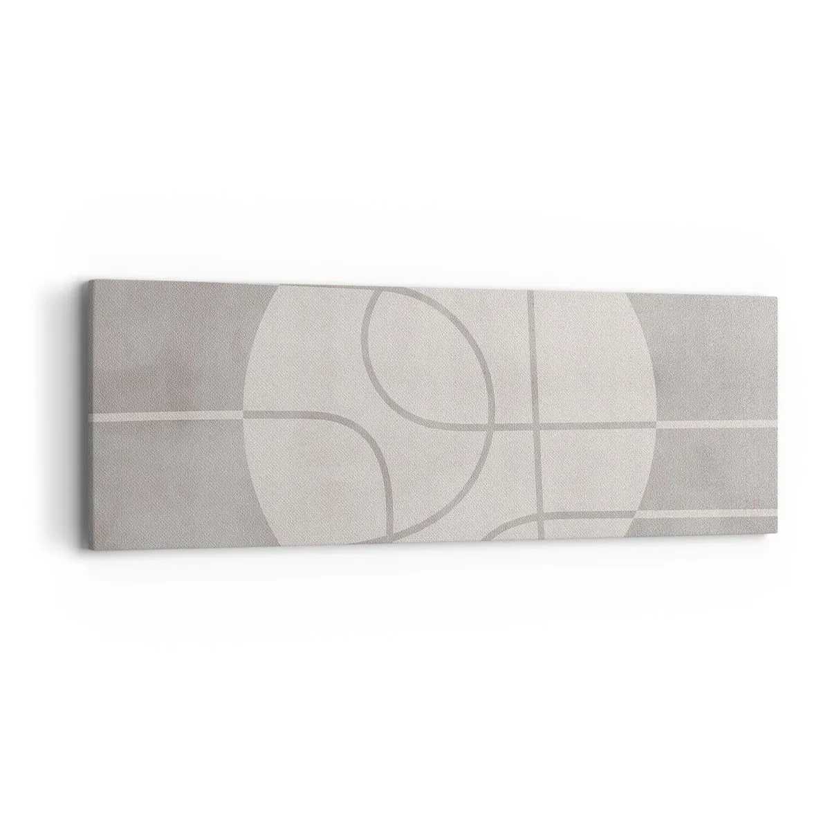 Lærredstryk - Billede på lærred - Cirkulær og lige frem - 90x30 cm