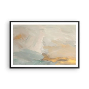 Plakat i sort ramme - Abstraktion - blidhedens land - 91x61 cm