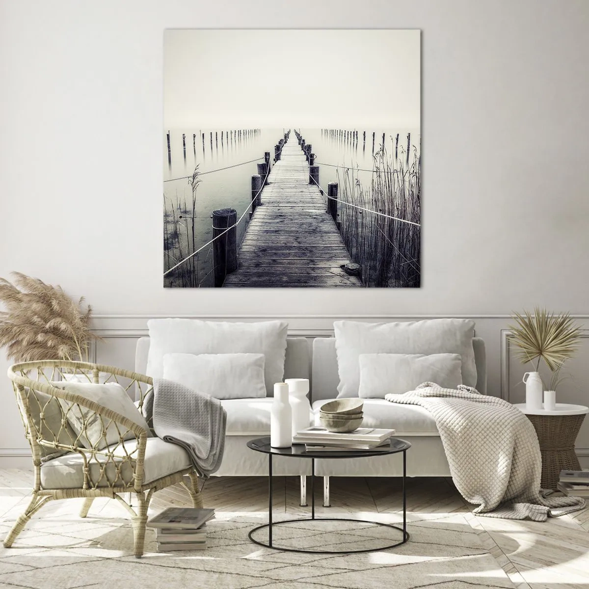 Billede på glas - Fordyb dig i fred - 40x40 cm