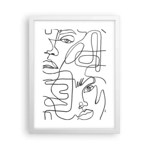 Plakat i hvid ramme - I sammenfiltrede følelser - 30x40 cm