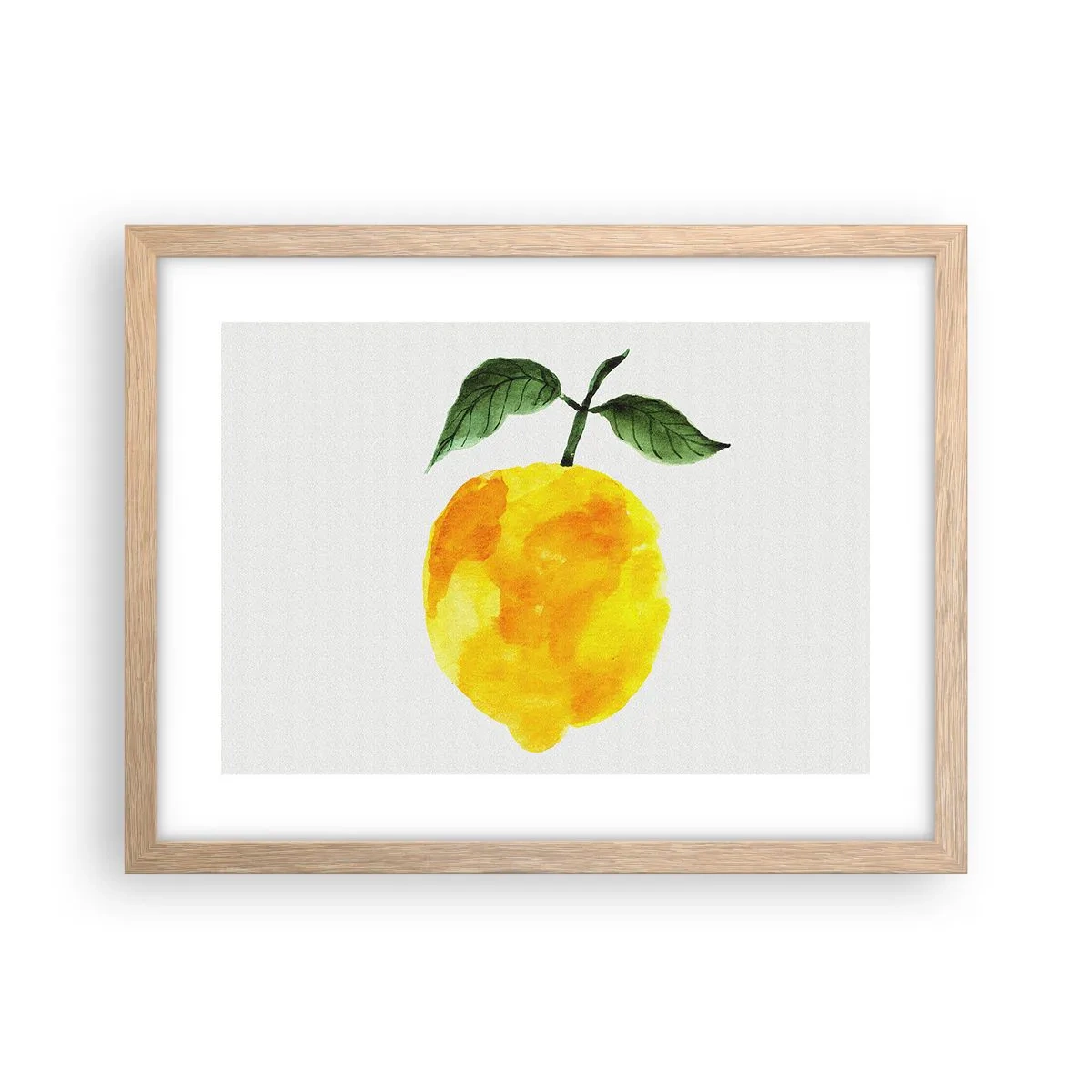 Plakat i ramme af lyst egetræ - Hvordan man kender smagen af solen - 40x30 cm