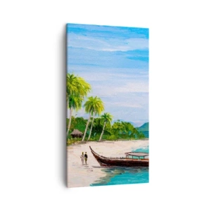 Lærredstryk - Billede på lærred - En eksotisk drøm - 45x80 cm