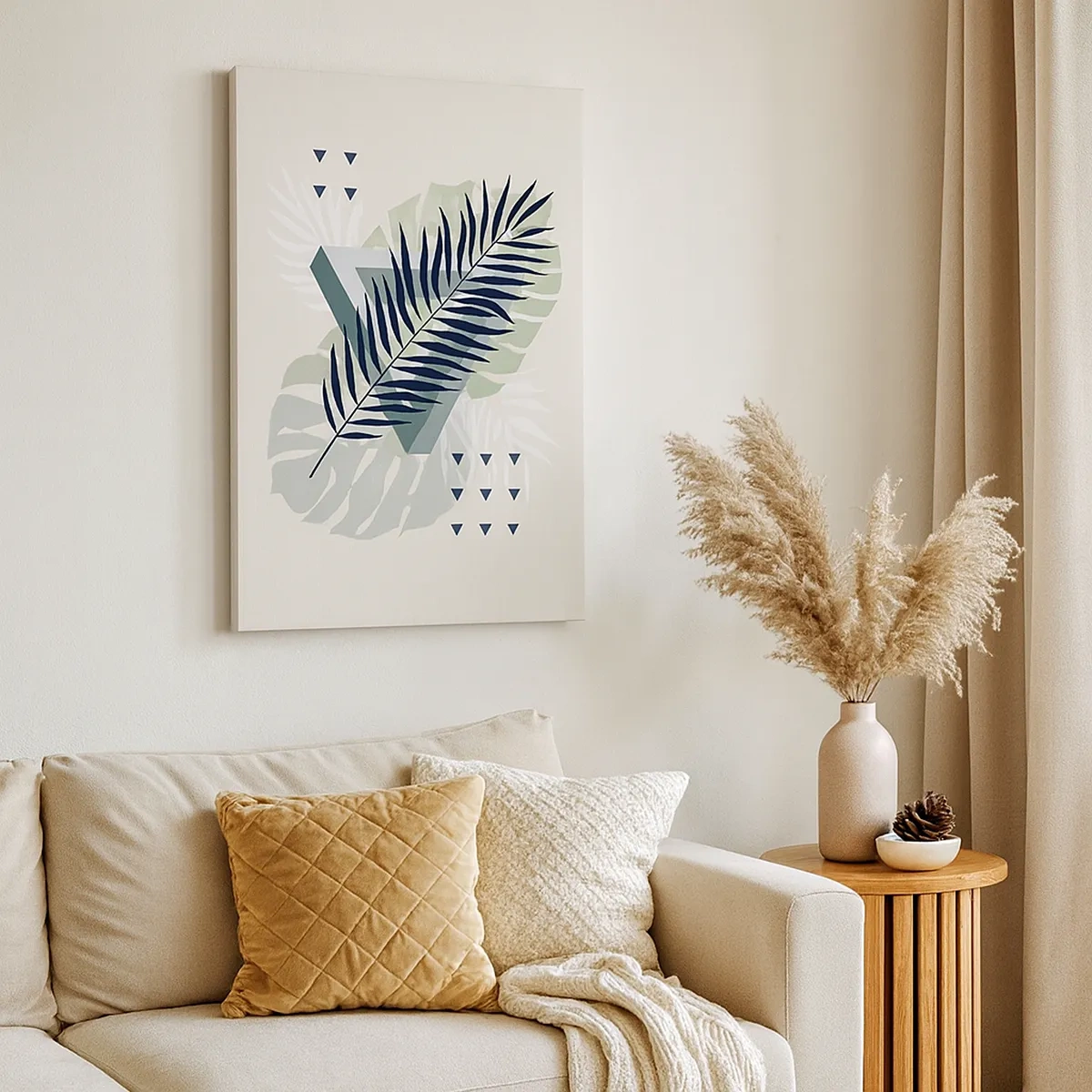 Lærredstryk - Billede på lærred - Natur og geometri - to ordener? - 50x70 cm