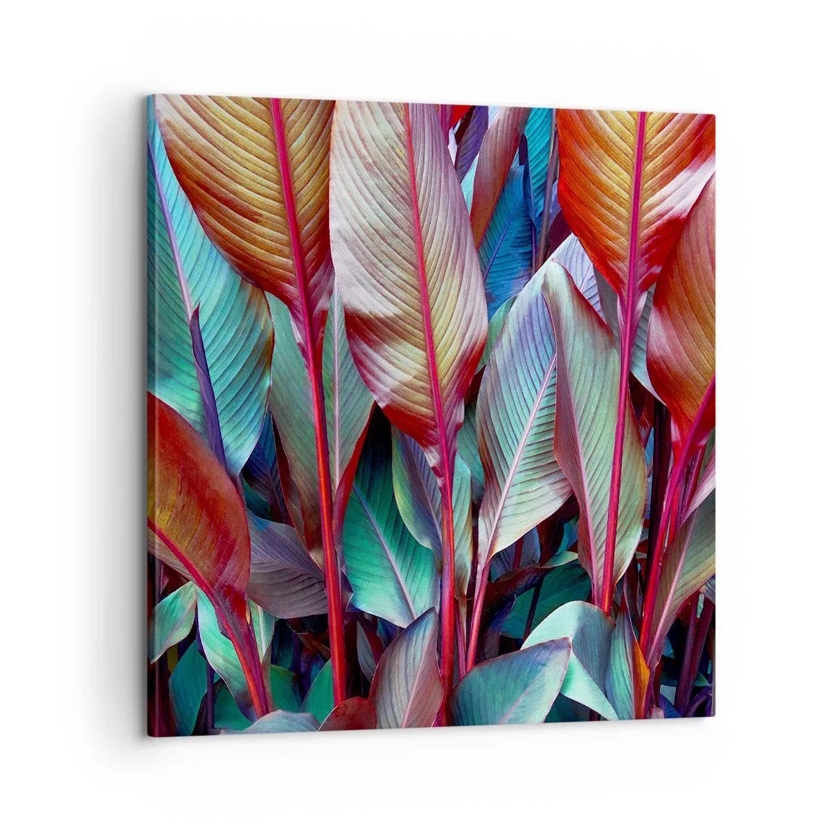 Lærredstryk - Billede på lærred - Farverigt krat - 60x60 cm