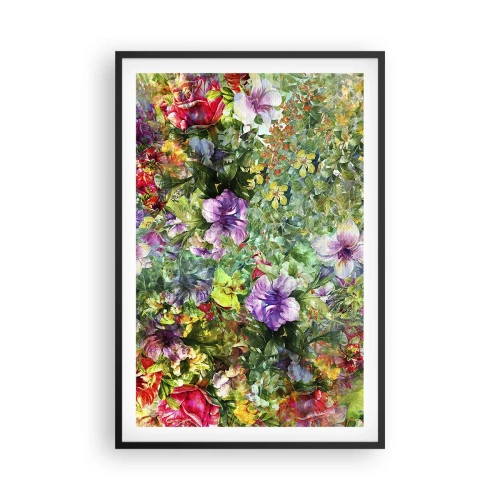 Plakat i sort ramme - Ind i blomsterne ved fortabelse - 61x91 cm