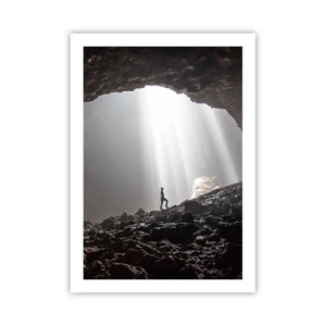 Plakat - Lysende grotte - 50x70 cm
