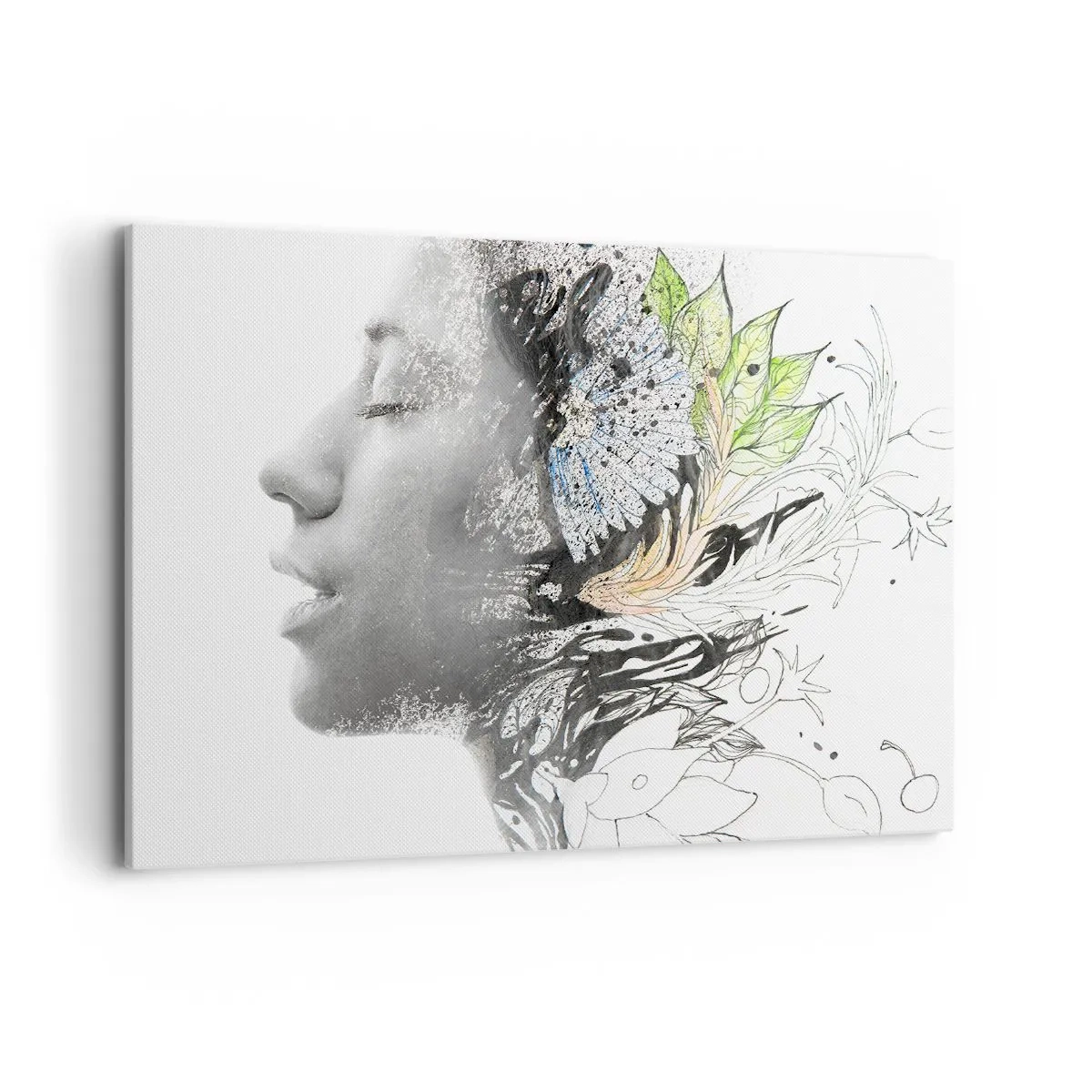 Lærredstryk - Billede på lærred - Nedsænket i naturen - 100x70 cm