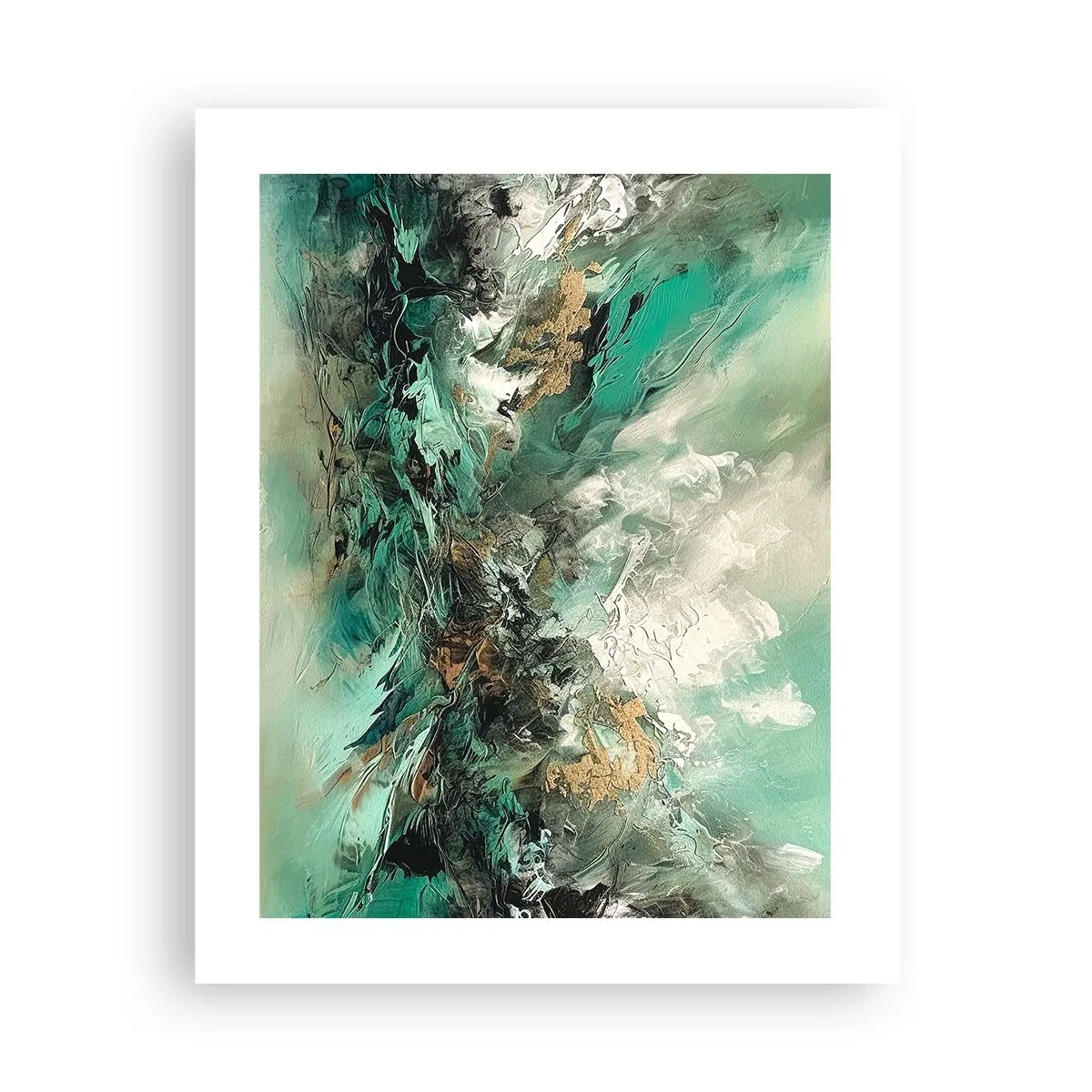 Plakat - Smaragdsort byld - 40x50 cm