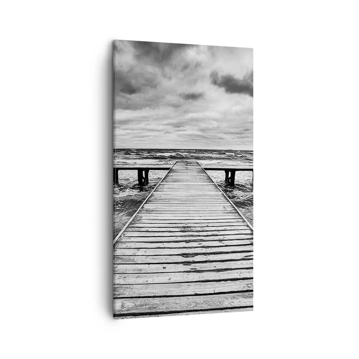 Lærredstryk - Billede på lærred - Jeg venter på, at vinden blæser væk... - 45x80 cm