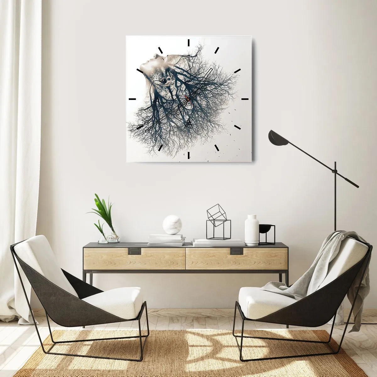 Vægur, Uret - Lyttede til træets hvisken - 30x30 cm