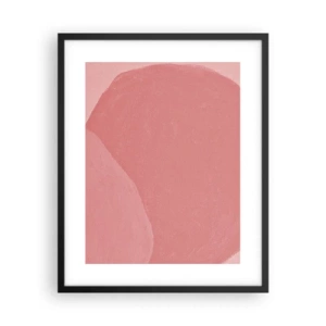 Plakat i sort ramme - Organisk komposition i pink - 40x50 cm