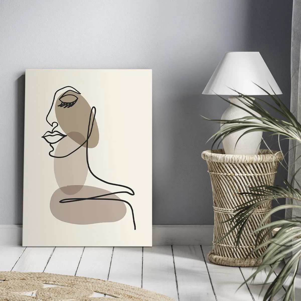 Lærredstryk - Billede på lærred - En vis linje af skønhed - 50x70 cm