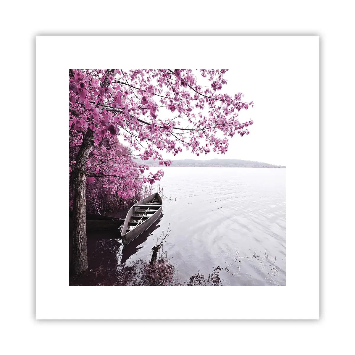 Plakat - I lyserød stilhed - 30x30 cm