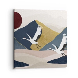 Lærredstryk - Billede på lærred - Og dagen er igen FLØJET af sted - 70x70 cm