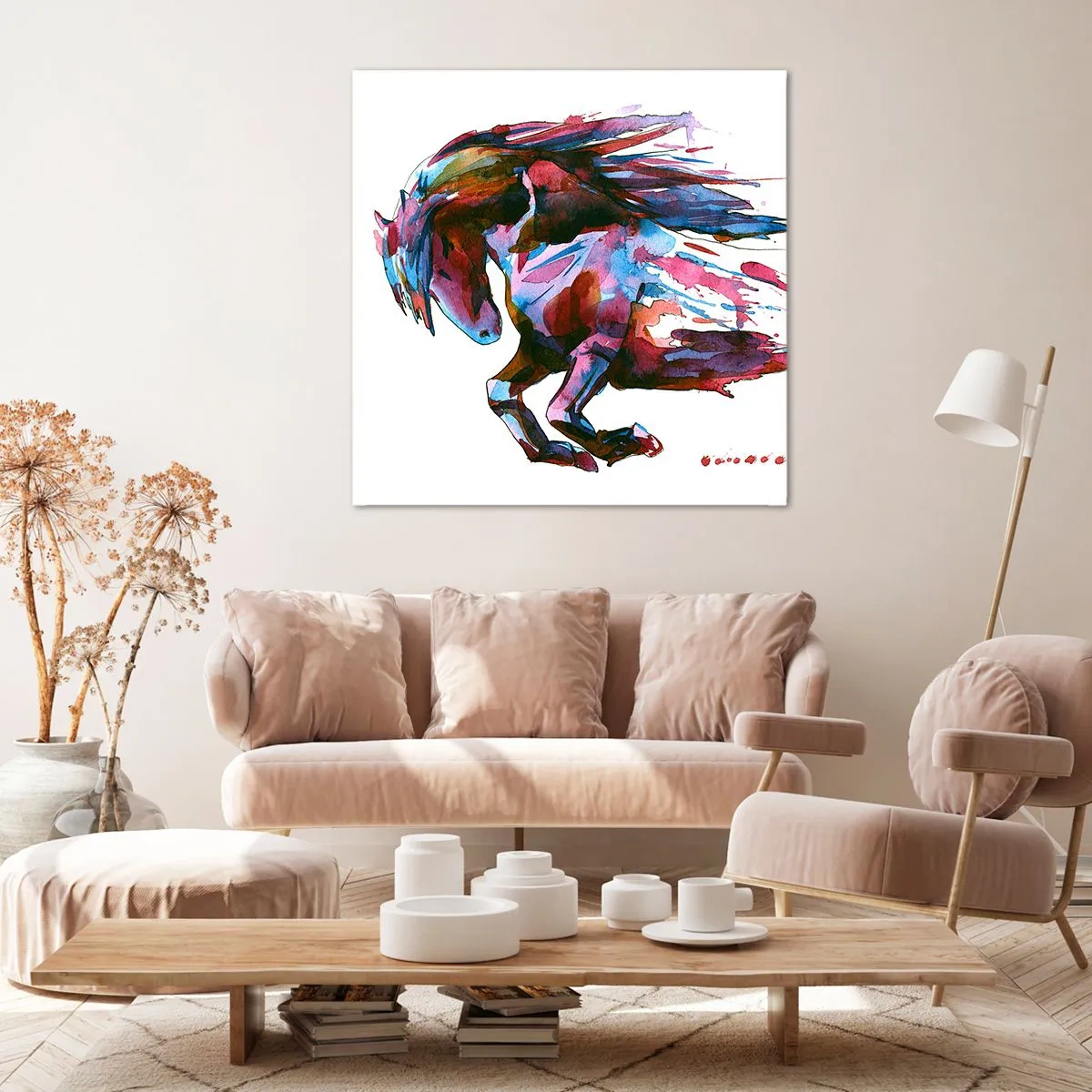 Lærredstryk - Billede på lærred - I henrykkelse - 70x70 cm