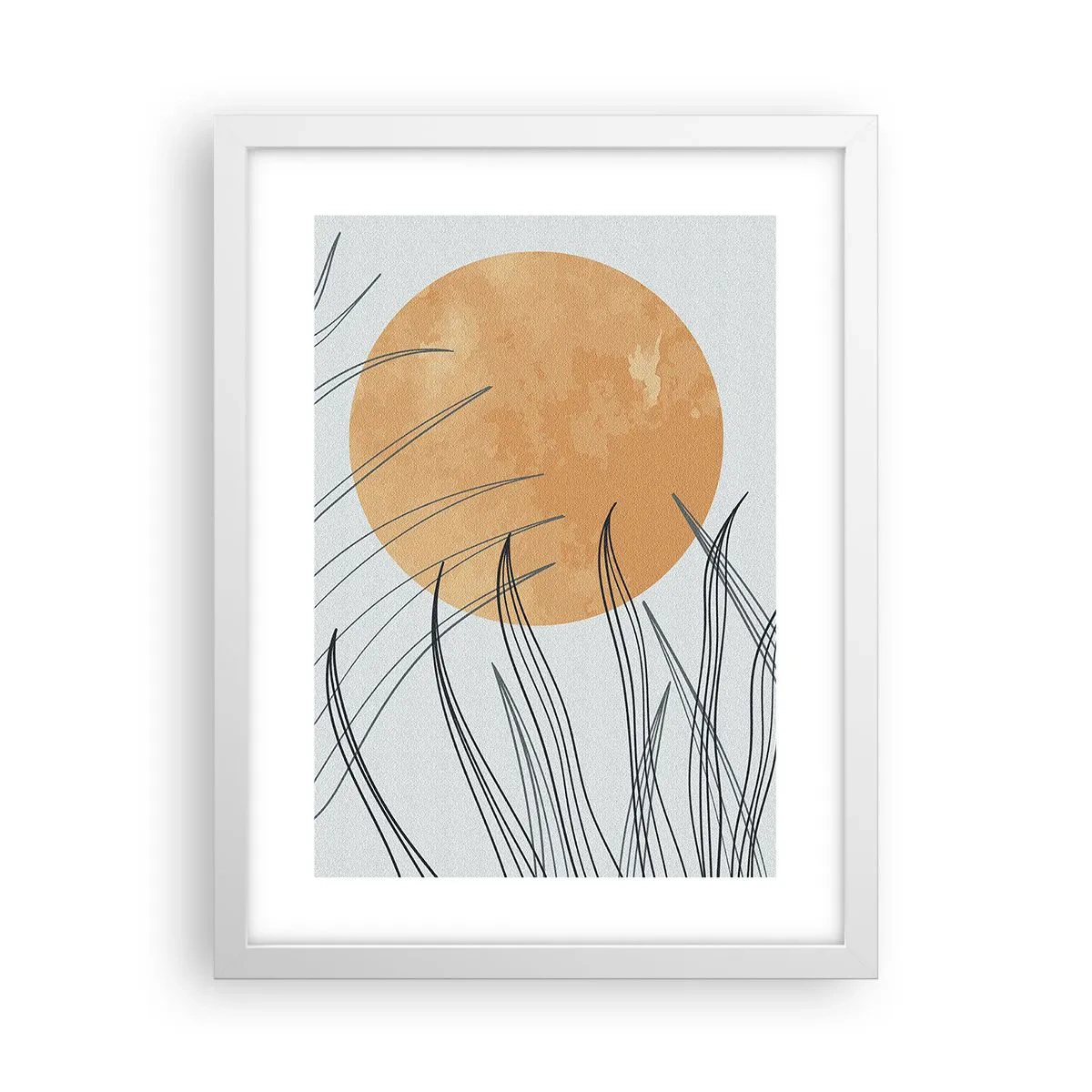 Plakat i hvid ramme - Altid mod solen - 30x40 cm