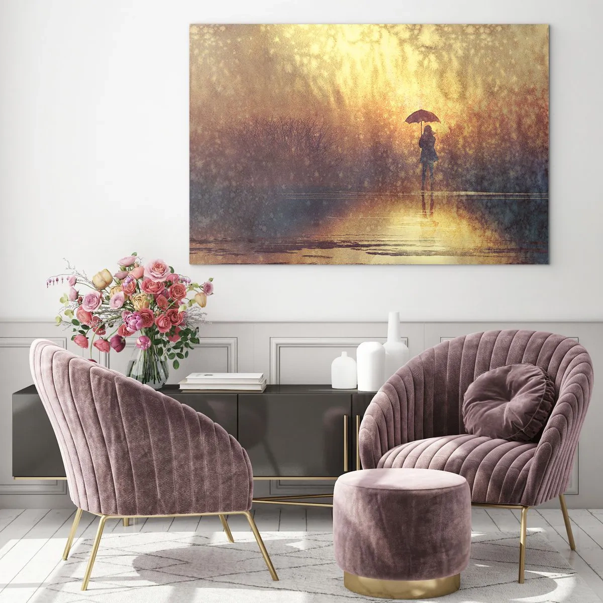 Billede på glas - Jeg føler, at der er nogen, der kigger på mig - 100x70 cm