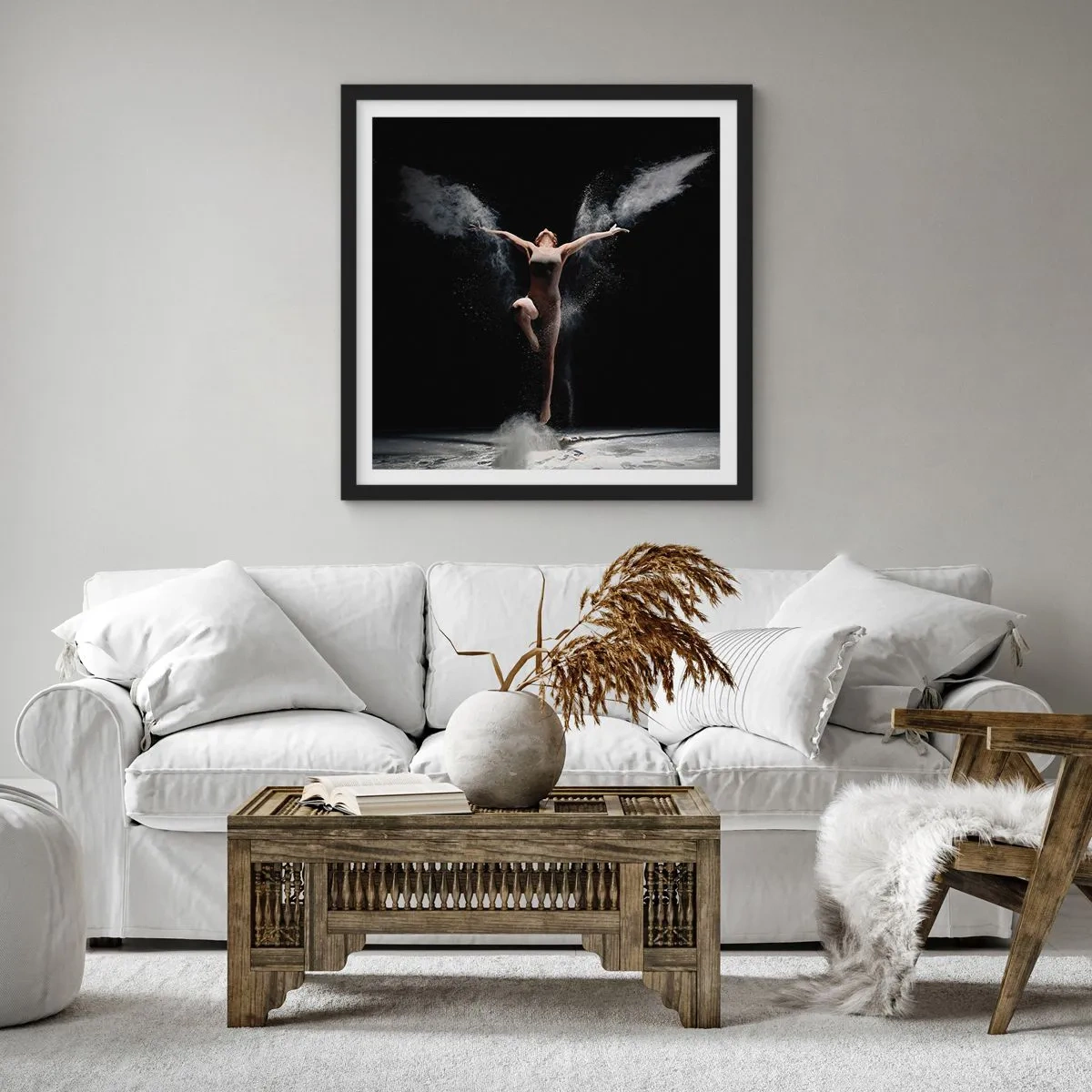 Plakat i sort ramme - Elfer findes - 50x50 cm