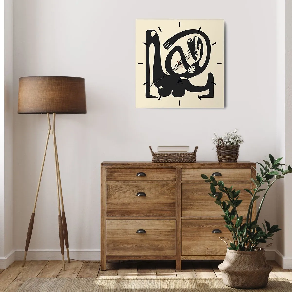 Vægur, Uret - Næsten Picasso - 40x40 cm