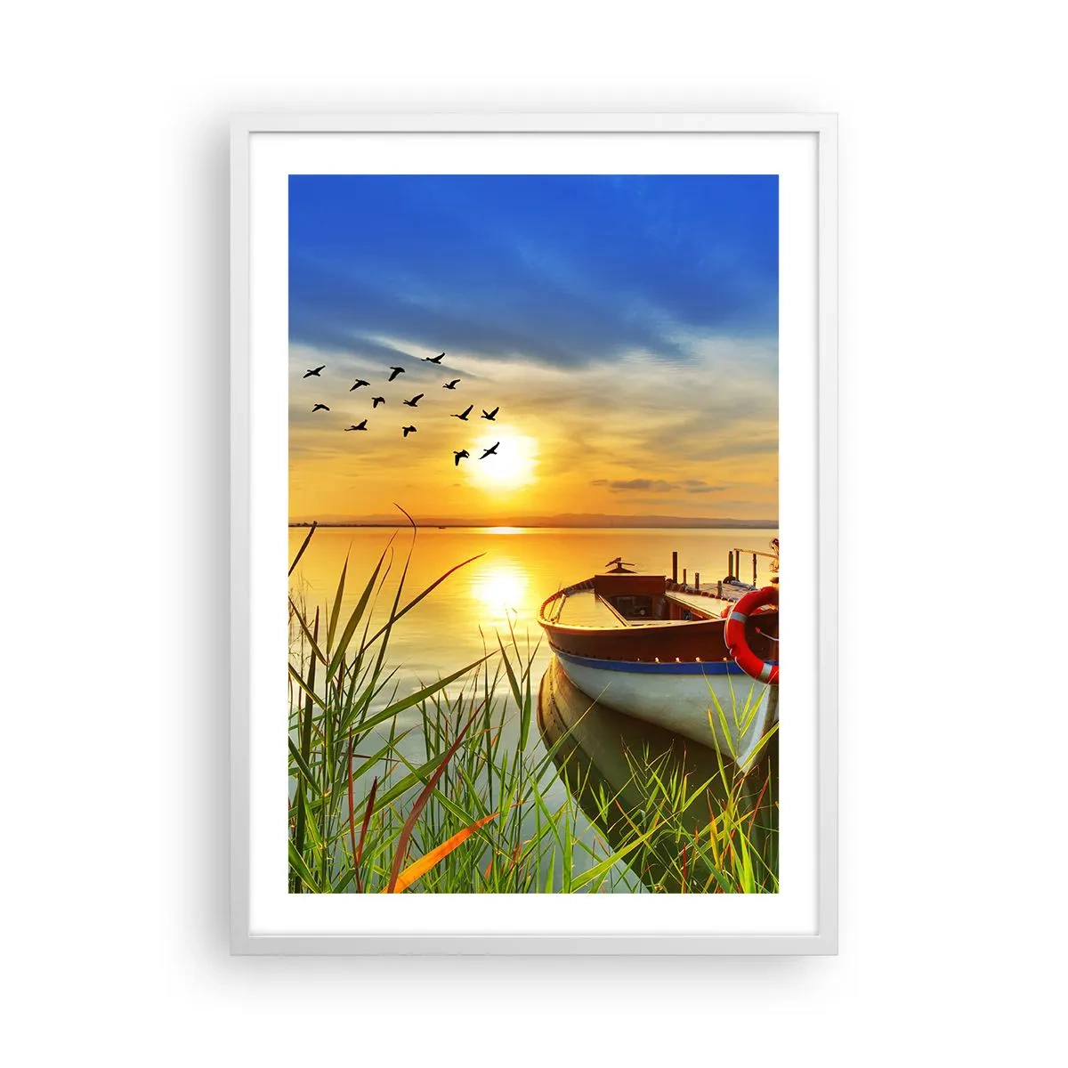Plakat i hvid ramme - Skarverne er allerede på vej væk - 50x70 cm