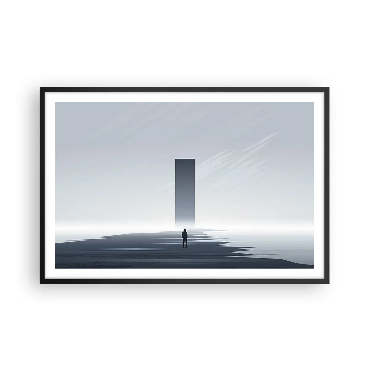 Plakat i sort ramme - Mulighed eller trussel? - 91x61 cm