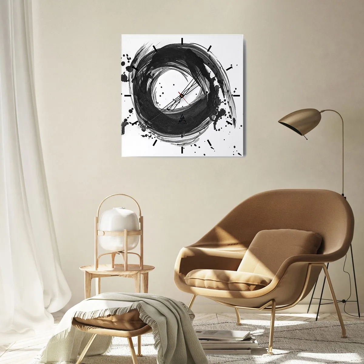 Vægur, Uret - Skabelsens hvirvelstrøm - 40x40 cm