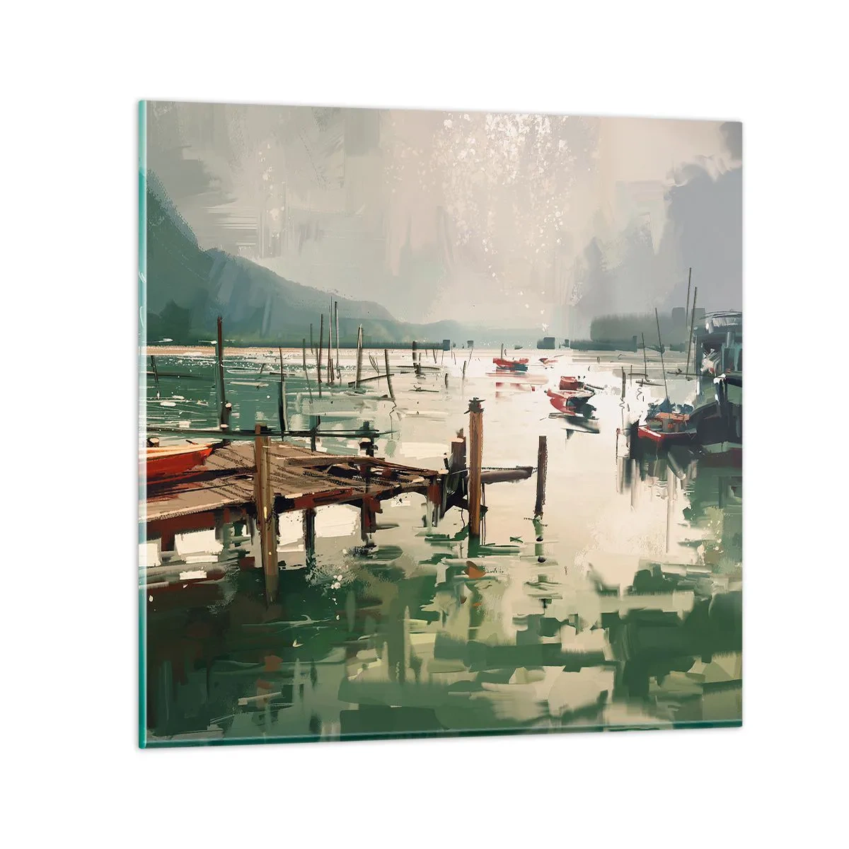 Billede på glas - Dækket af en smeltet måne - 60x60 cm