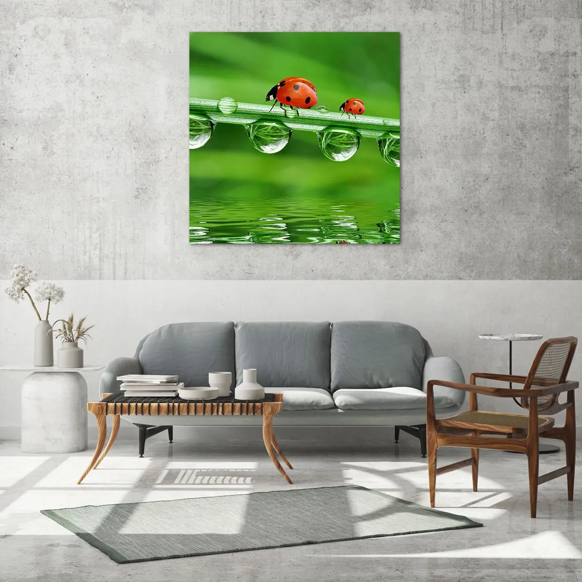 Billede på glas - På farten hele sommeren - 40x40 cm