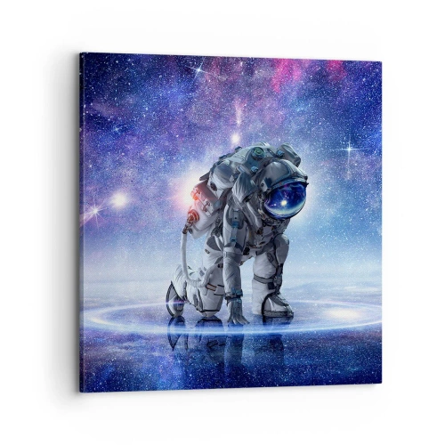 Lærredstryk - Billede på lærred - Den stjerneklare himmel over mig - 70x70 cm