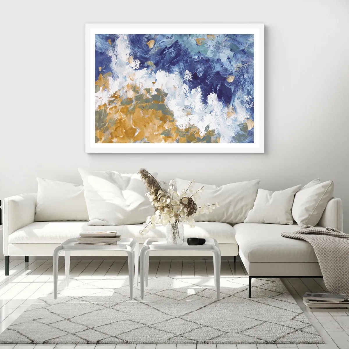 Plakat i hvid ramme - Elementernes dans - 50x40 cm