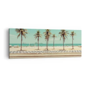 Lærredstryk - Billede på lærred - På stranden - 140x50 cm