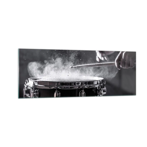 Billede på glas - Musikkens puls - 140x50 cm