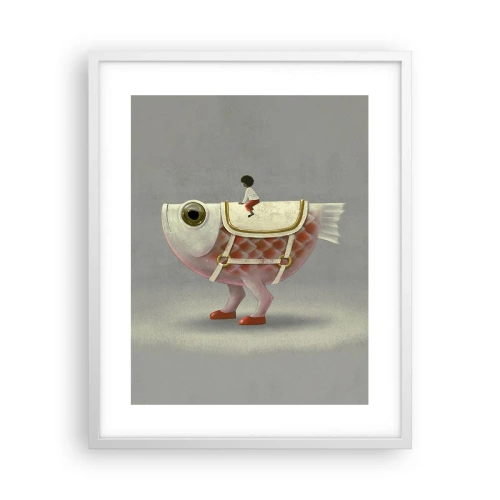 Plakat i hvid ramme - Rybonski rytter - 40x50 cm