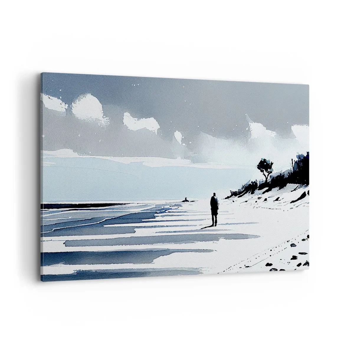 Lærredstryk - Billede på lærred - Alene - 120x80 cm