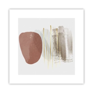 Plakat - Abstrakt kolonnade - 30x30 cm