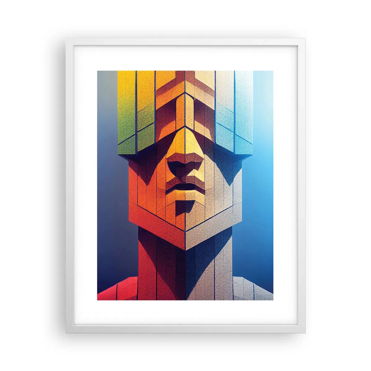 Plakat i hvid ramme - En mand med principper - 40x50 cm