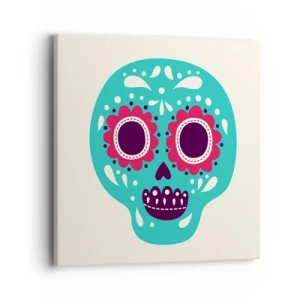 Lærredstryk - Billede på lærred - Livet - sjovt indtil døden - 40x40 cm