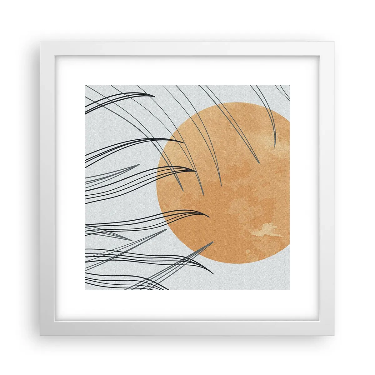 Plakat i hvid ramme - Altid mod solen - 30x30 cm