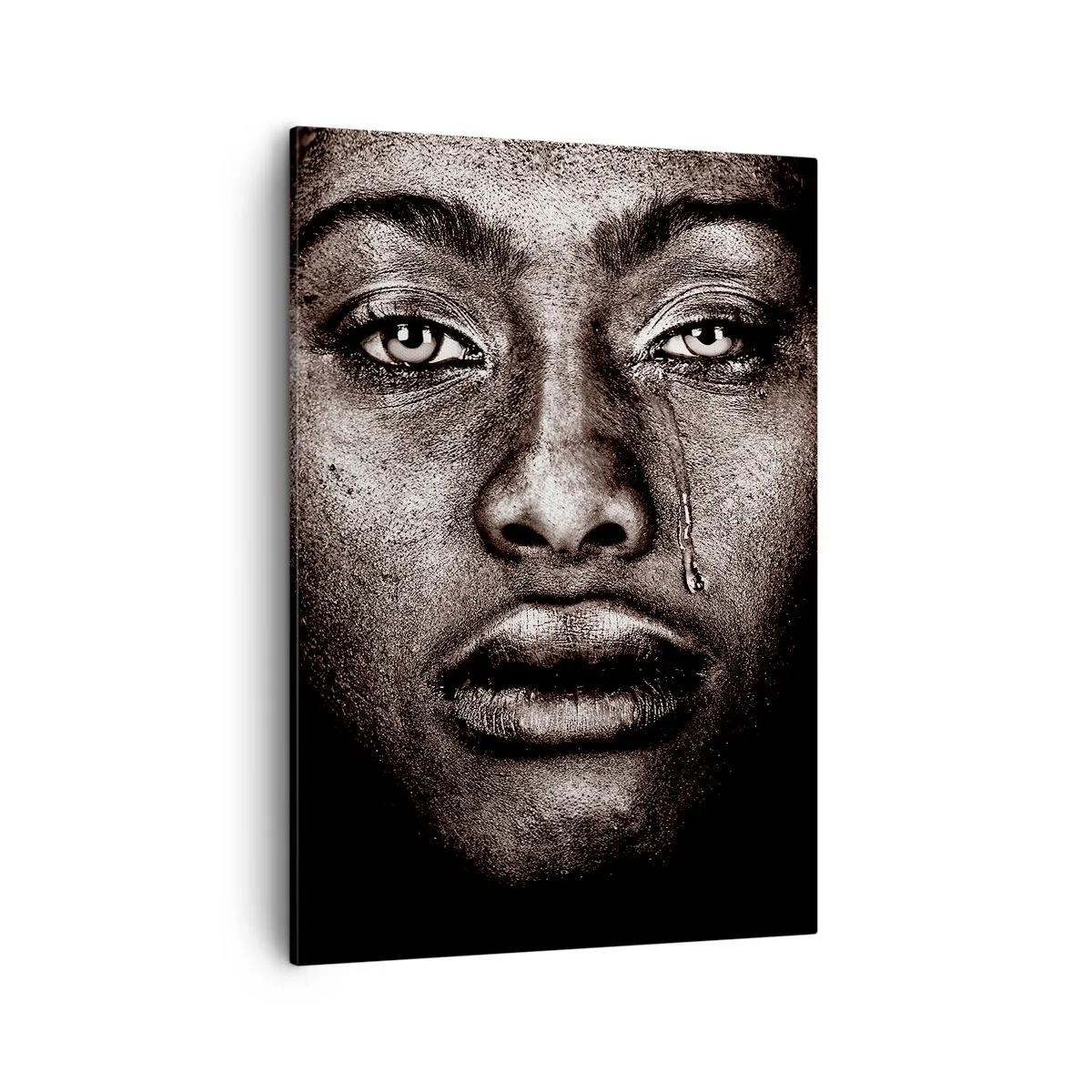 Lærredstryk - Billede på lærred - Én tåre - 50x70 cm