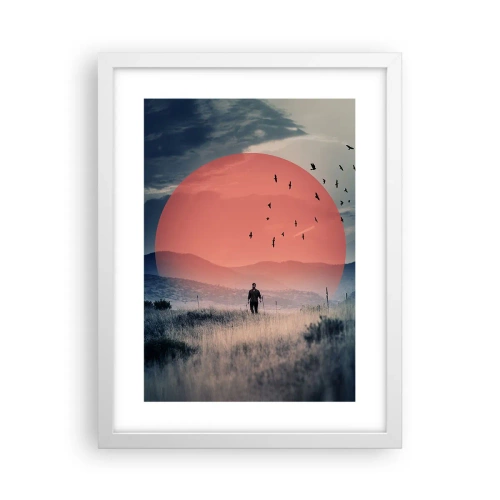 Plakat i hvid ramme - I sine elementer - 30x40 cm
