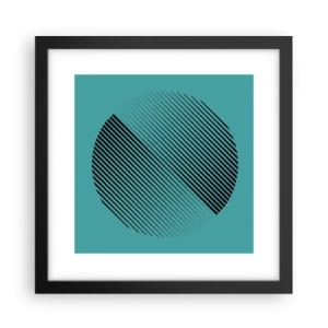 Plakat i sort ramme - Cirklen - en geometrisk variation - 30x30 cm