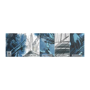 Prøve Fototapet Premium Canvas - Byens rapsodi - Saxofon, Jazz, musik - 100x30 cm
