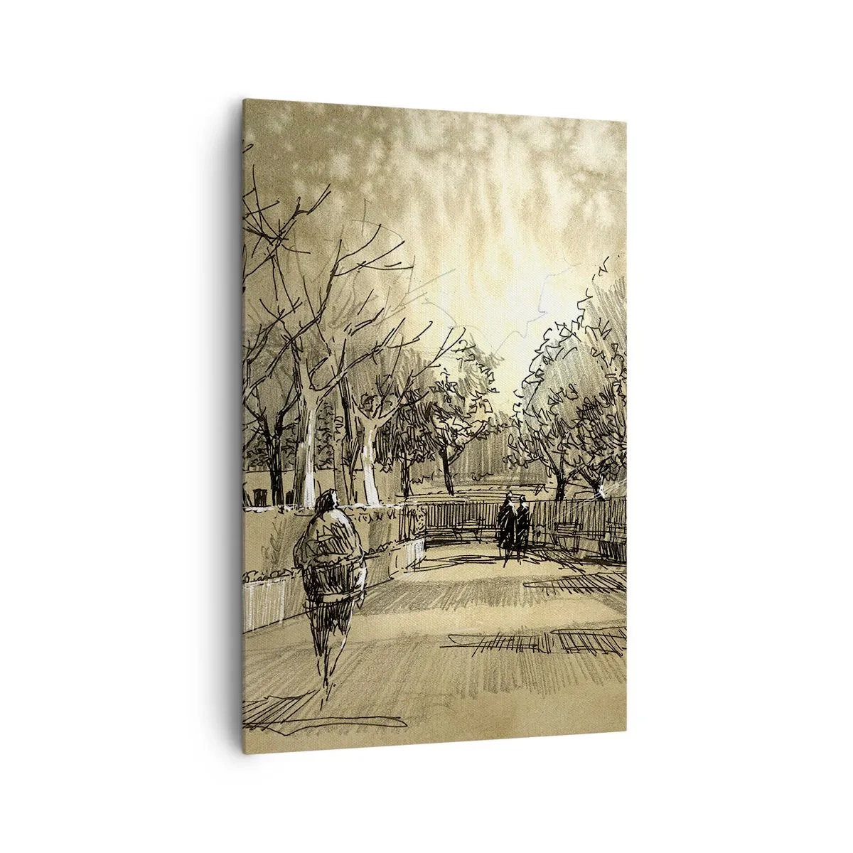 Lærredstryk - Billede på lærred - Et øjeblik med fjer - 80x120 cm