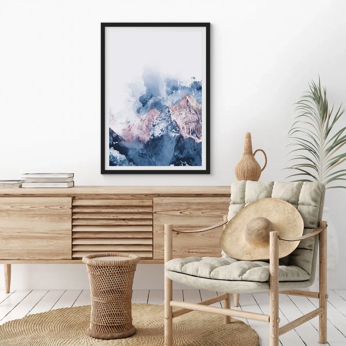 Plakat i sort ramme - Dette er toppene! - 40x50 cm
