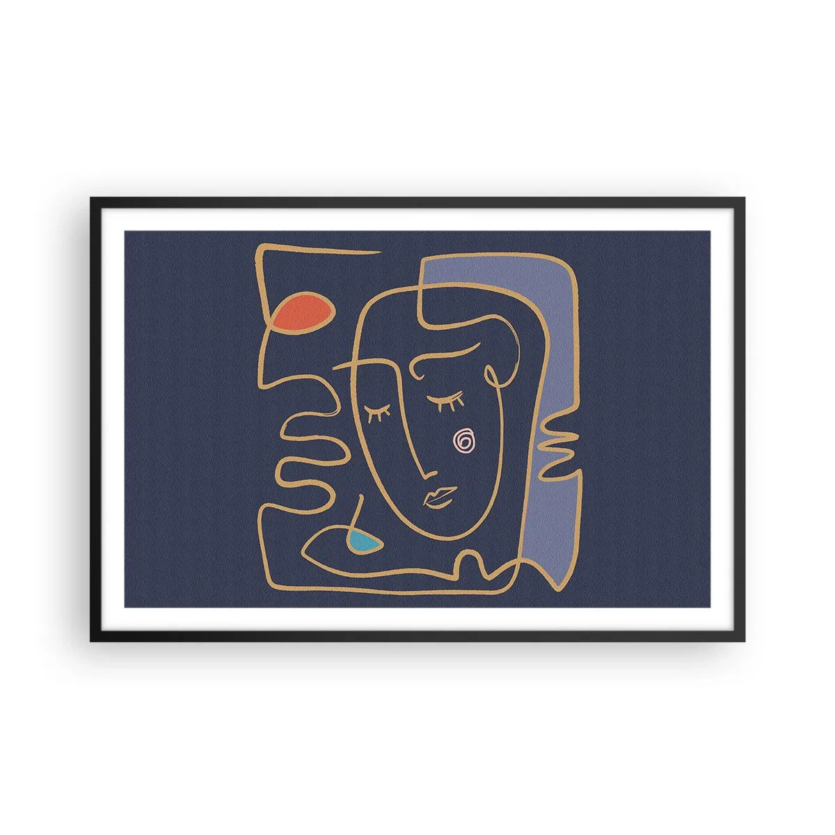 Plakat i sort ramme - I drømmerier - 91x61 cm